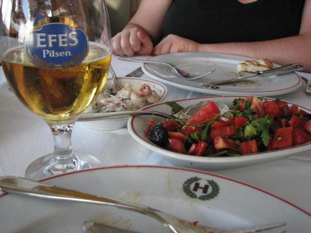 Efes and baba ganoush