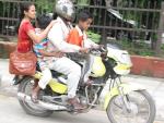 Family on a motorbike