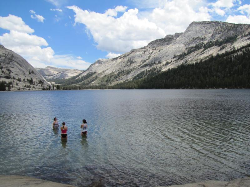 Swimming in Tenaya Lake