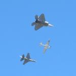 F22 Raptor, F18 Hornet and P-51 Mustang